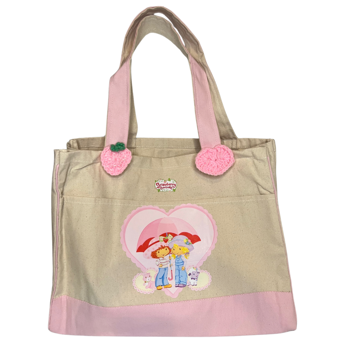 strawberry shortcake + lemon merengue front pocket tote