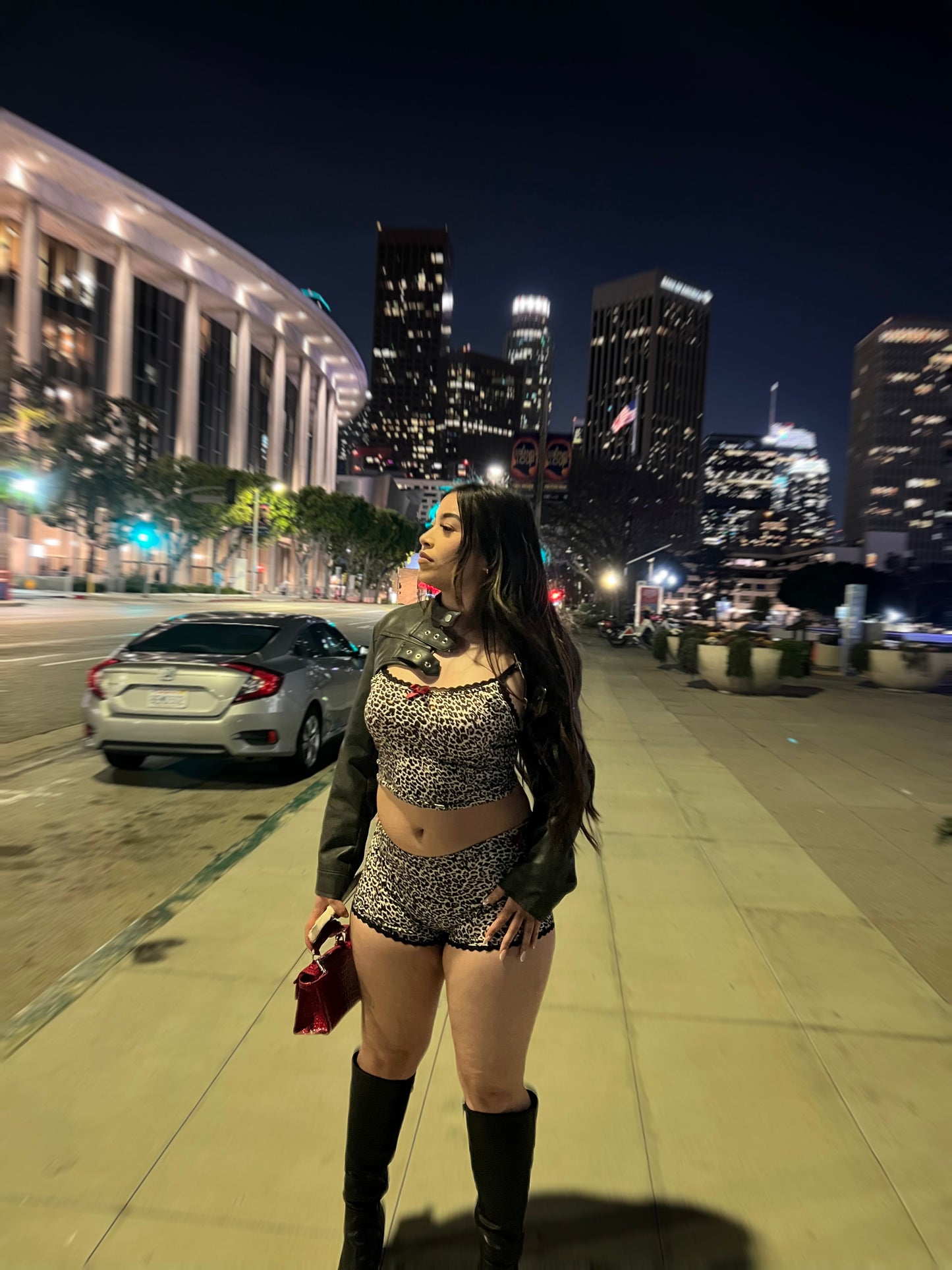 Lacey leopard two-piece set