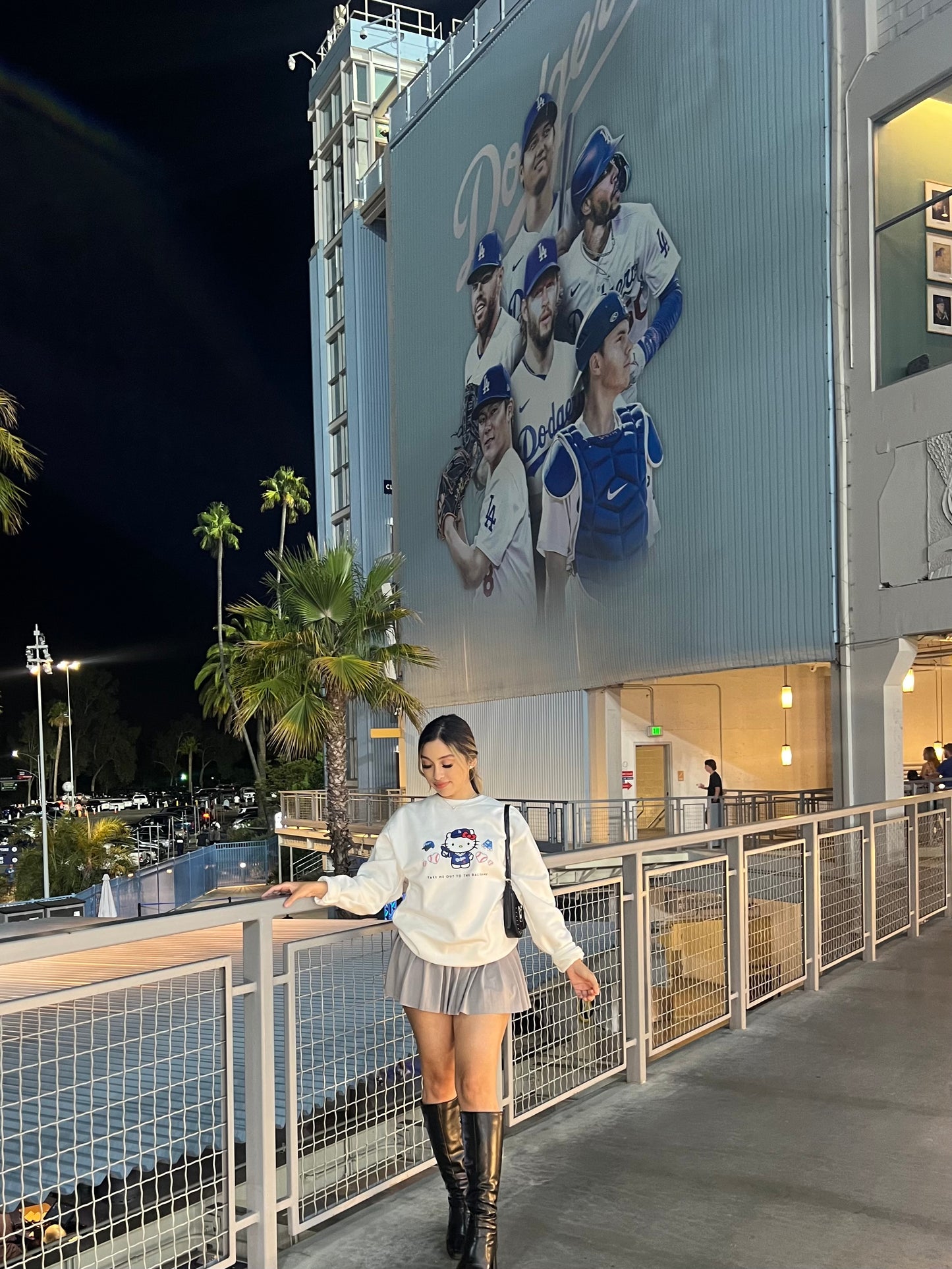 Hello Kitty Dodgers Crewneck Sweater
