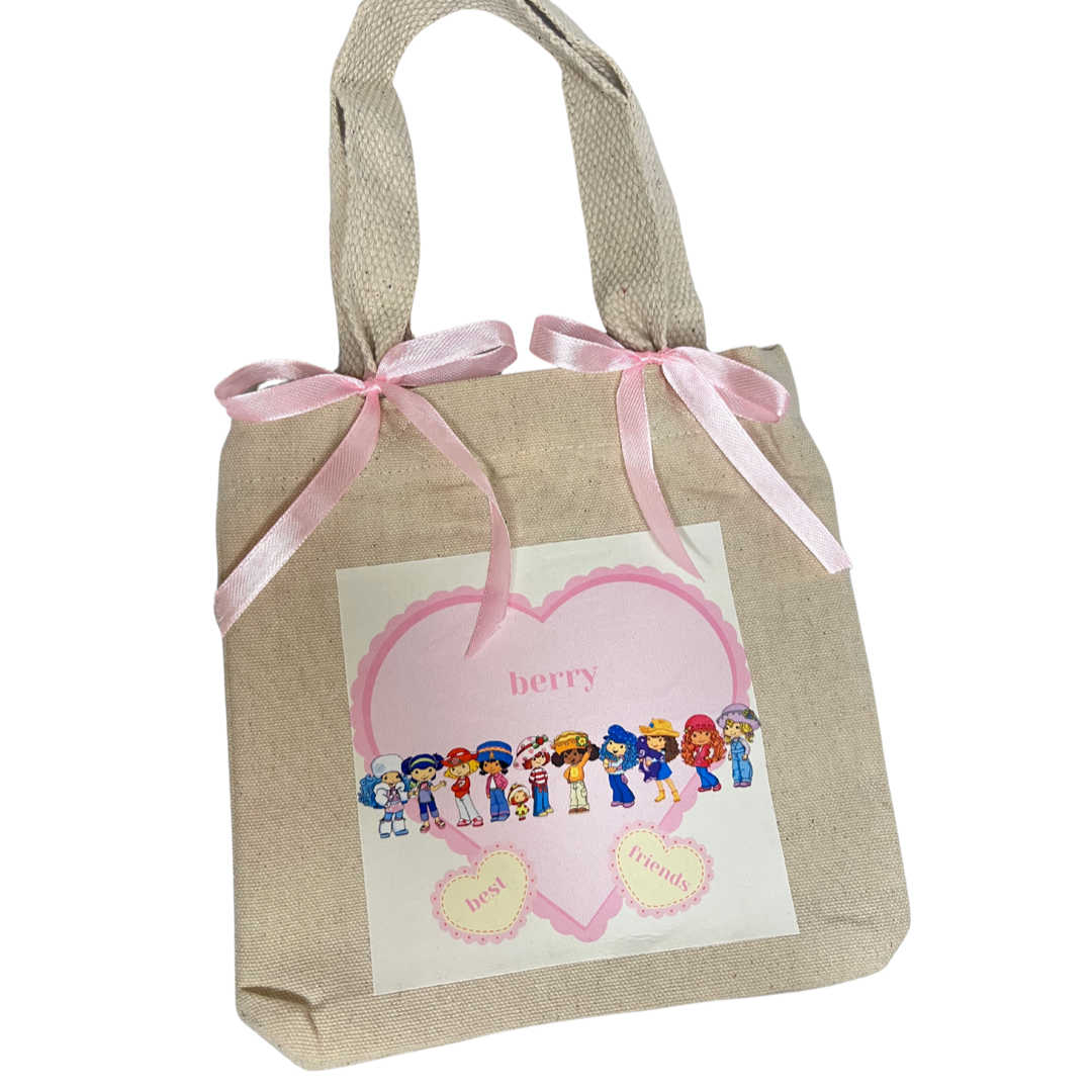 strawberry shortcake + friends mini tote