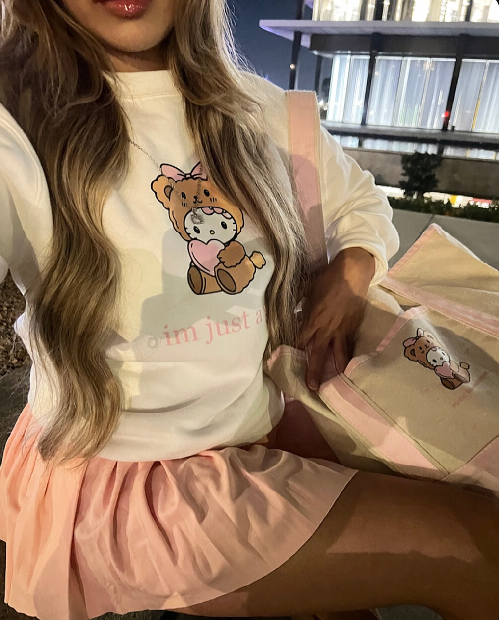 teddy kitty crewneck