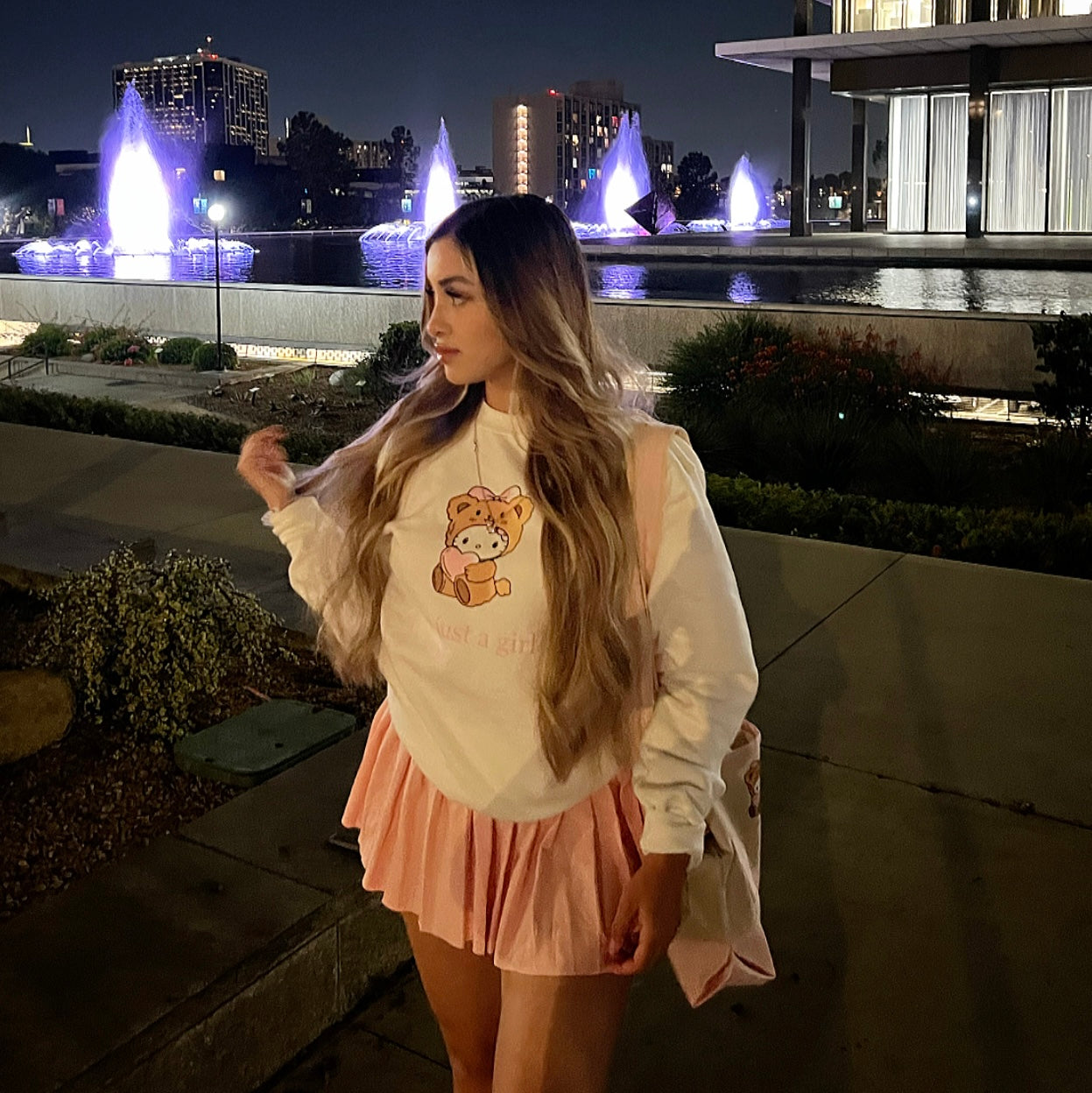 teddy kitty crewneck