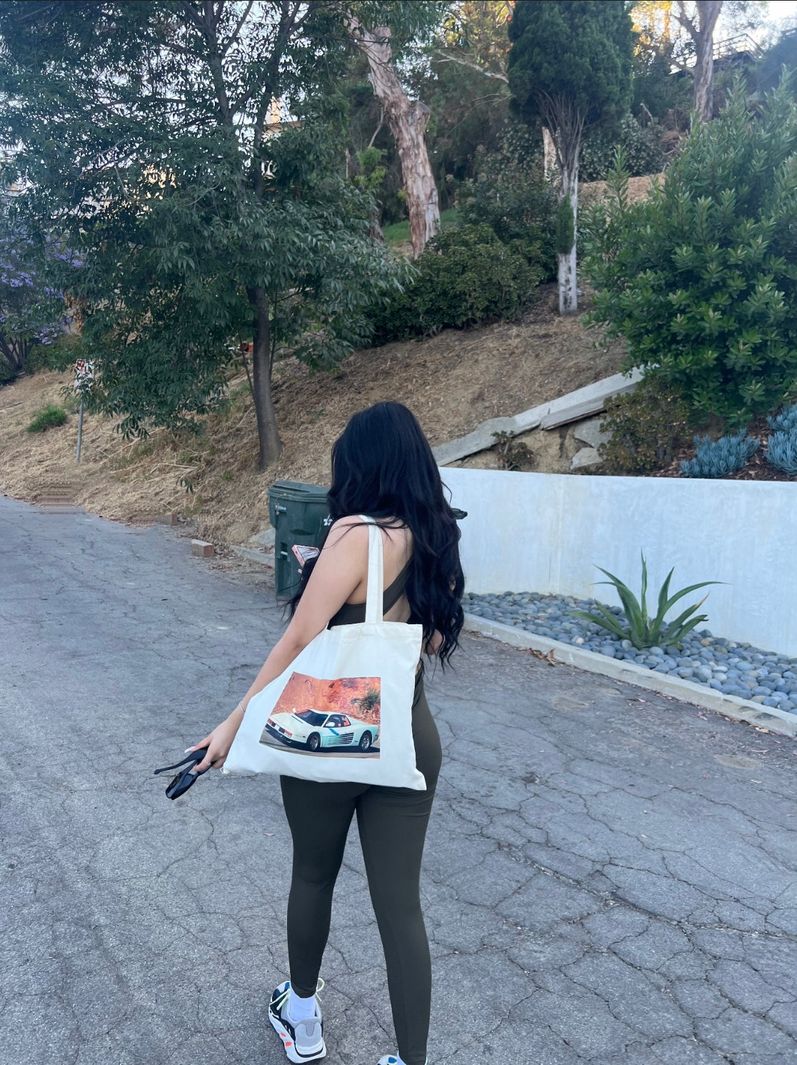 blond double sided tote