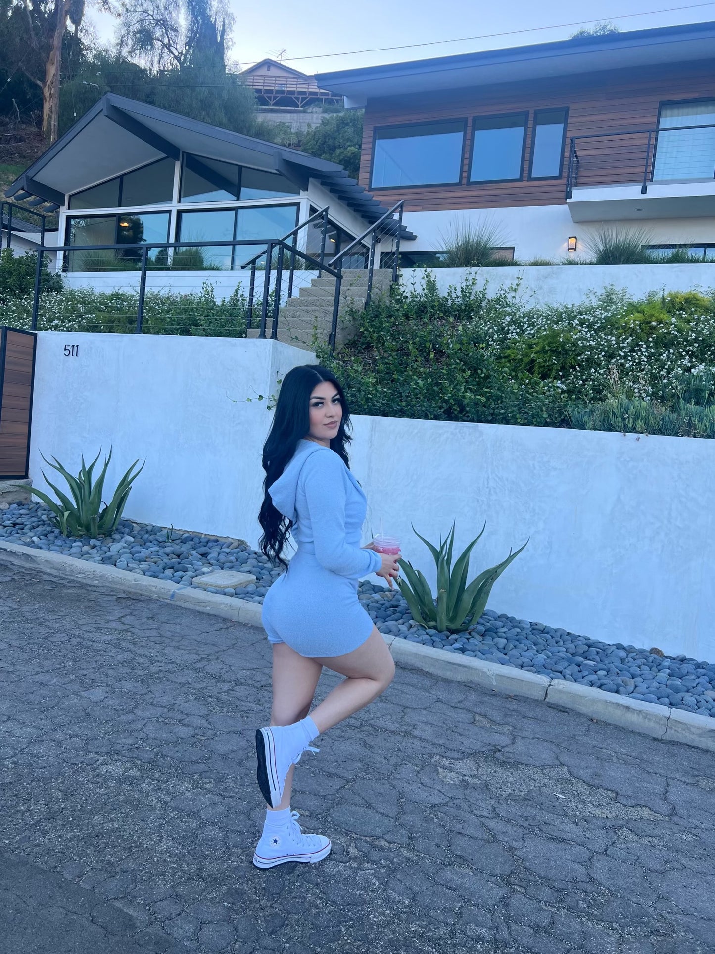 Teddy Two Piece Cropped Zip up and Shorts Set