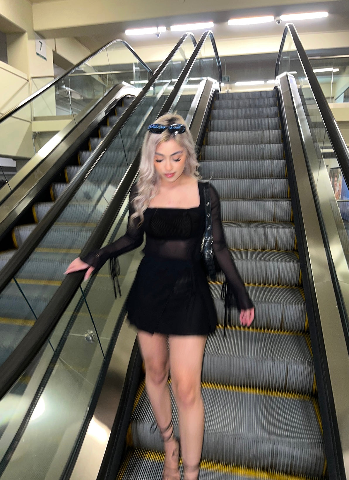 Mesh Two Piece Skirt Set